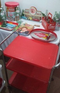 lot 633 image: Coca-Cola Coke Lot And Red Cart