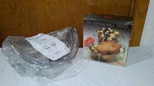 lot 696 image: Double Tier Basket And Trivet. New