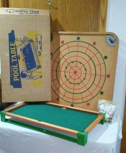 lot 707 image: Vintage Carrom And Tabletop Pool.