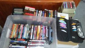 lot 733 image: DVDS, VHS, CDs And Cassettes.
