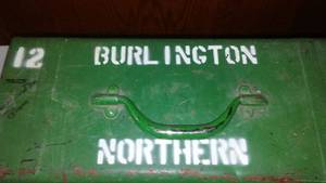 lot 759 image: Burlington Northern Winter Survival Metal Box.