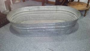 lot 775 image: Galvanized Tub. Water Trough Etc.  . . Perfect.
