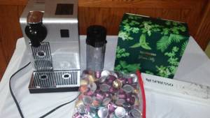 lot 794 image: Nespresso Machine With Pods And More.