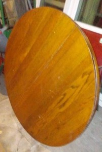 lot 797 image: Oak Table - Pedestal With Leaves 45
