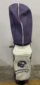 lot 97 image: Minnesota Chapter Golf Bag NFL Alumni WhitePurple