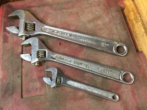 lot 50 image: 3 Crescent-type Wrenches