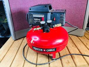 lot 31 image: Porter-Cable Pancake Air Compressor 6 Gallon
