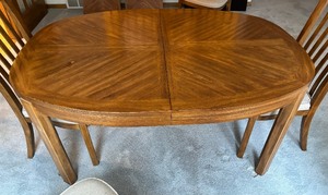 Vintage Dining Room Table and Chairs Set