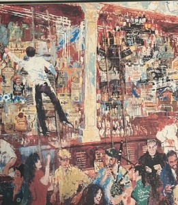 F.X. McRorys Whiskey Bar Framed Print by Leroy Neiman
