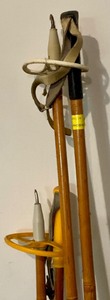 Pair of Awesome Vintage Bamboo Ski Poles