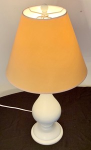 Vintage White Wood Table Lamp