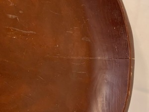 Vintage Wood Serving Bowl and Serving Utensils