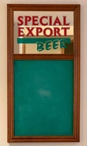 Special Export Bar Mirror with Chalkboard, Chalk and Eraser
