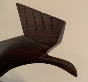 Solid Wood Carved Bird, Signed Ramon Lopez
