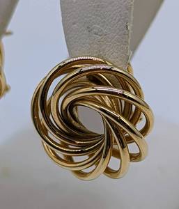 14k Yellow Gold Twist Earrings