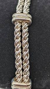 Sterling Silver Double Wheat Chain Bracelet