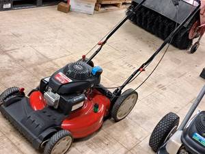 lot 804 image: Troybilt 21-Cut Gas Self Propelled Rear Bag Push Lawn Mower TB240