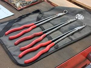 lot 874 image: Mac Tools Python Extra Long Reach Gripper Plier Set 3-piece