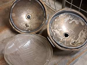 lot 905 image: Lot of (3) Vintage 1934-1935 Chevrolet Head Lamps