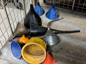 lot 908 image: Lot of (9) Automotive Funnels