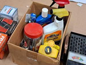 lot 911 image: Lot of (9) Assorted Automotive Chemicals - ArmorAll, Turtle Wax, ValveMedic, RainX Washer Fluid, Black Magic Tire Wet, and more