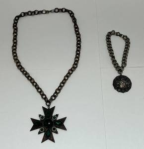 lot 79 image: Vintage Gothic Type Necklace & Bracelet