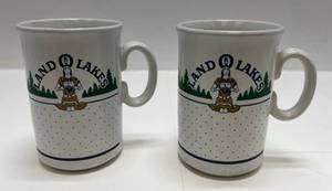 lot 91 image: Vintage Land O Lakes Mugs (With Discontinued Indian Woman Logo)