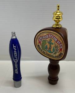lot 113 image: Vintage Beer Anchor Steam Beer Tap & Bud Light (Miniature)Tap
