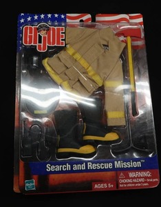 NEW IN BOX GI JOE SEARCH AND RESCUE MISSION FIREMAN GEAR