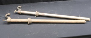 2 VINTAGE HEAVY BRASS PUMPS