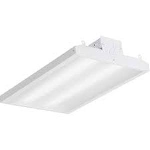 lot 31 image: Lot of 4 Lithonia Lighting Contractor Select I-Beam Series 2 ft. 175-Watt Equivalent Integrated LED Dimmable White High Bay Light Fixture, 4000K Customer Returns See Pictures