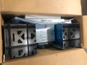 lot 5 image: AKDY 30 in. 343 CFM Convertible Island Mount Range Hood with Tempered Glass and Carbon Filters in Stainless Steel Customer Returns See Pictures