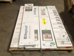 lot 11 image: 5 Boxes of Lifeproof Driftwood Beach 6 MIL x 8.7 in. W x 48 in. L Click Lock Waterproof Luxury Vinyl Plank Flooring (20.1 sqftcase) Customer Returns See Pictures