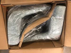 lot 38 image: StyleWell Bakerford Aloe Blue Upholstered Dining Chair with Tufted Back (Set of 2)   Customer Returns See Pictures