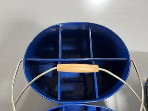 lot 112 image: 2 METAL SILVERWARE DIVIDED TINS