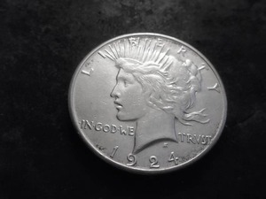 1924 S Peace Silver Dollar