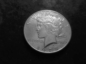 1928 S Silver Peace Dollar