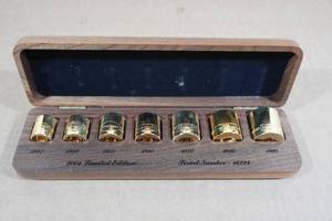 lot 15 image: Craftsman Limited Edition 22kt Gold Plated Socket Set in Wood Case