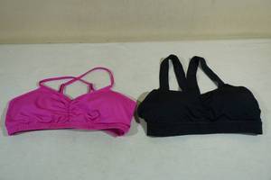 lot 50 image: 2 Handful Sports Bras -Large, Pink & Black