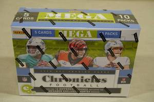 lot 101 image: 2020 Panini Chronicles Mega Box of Football Cards