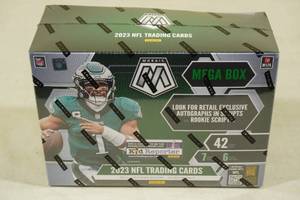 lot 103 image: 2023 Panini Mosaic Mega Box of Football Cards