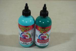 lot 119 image: 2 8oz Unicorn Spit Gel Stain & Glaze Turquoise & Teal