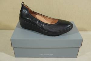 lot 214 image: Vionic Womens Jacey Wedge Leather Shoes -Size 6