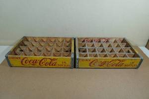 lot 309 image: 2 Vintage Coca-Cola Wooden Shipping Crates