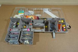lot 318 image: Shakespeare Tackle Box with Assorted Ice Fishing Tackle