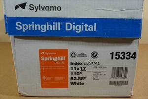 lot 323 image: 1,000 Sheets Sylvamo Index Digital Printer Paper 11x17