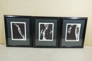 lot 366 image: 3 Abstract Body Prints