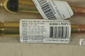 lot 385 image: 5 Lucky Shot 50 Cal Bullet Bottle Openers