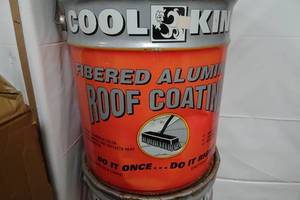 lot 377 image: 4 Cans of Cool King Fibered Aluminum Roof Coating