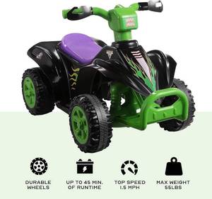 lot 22 image: Monster Jam 6V ATV Quad for Kids Ages 2-3